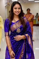 Neyra – Blue Soft Silk Saree with jacquard weaving work